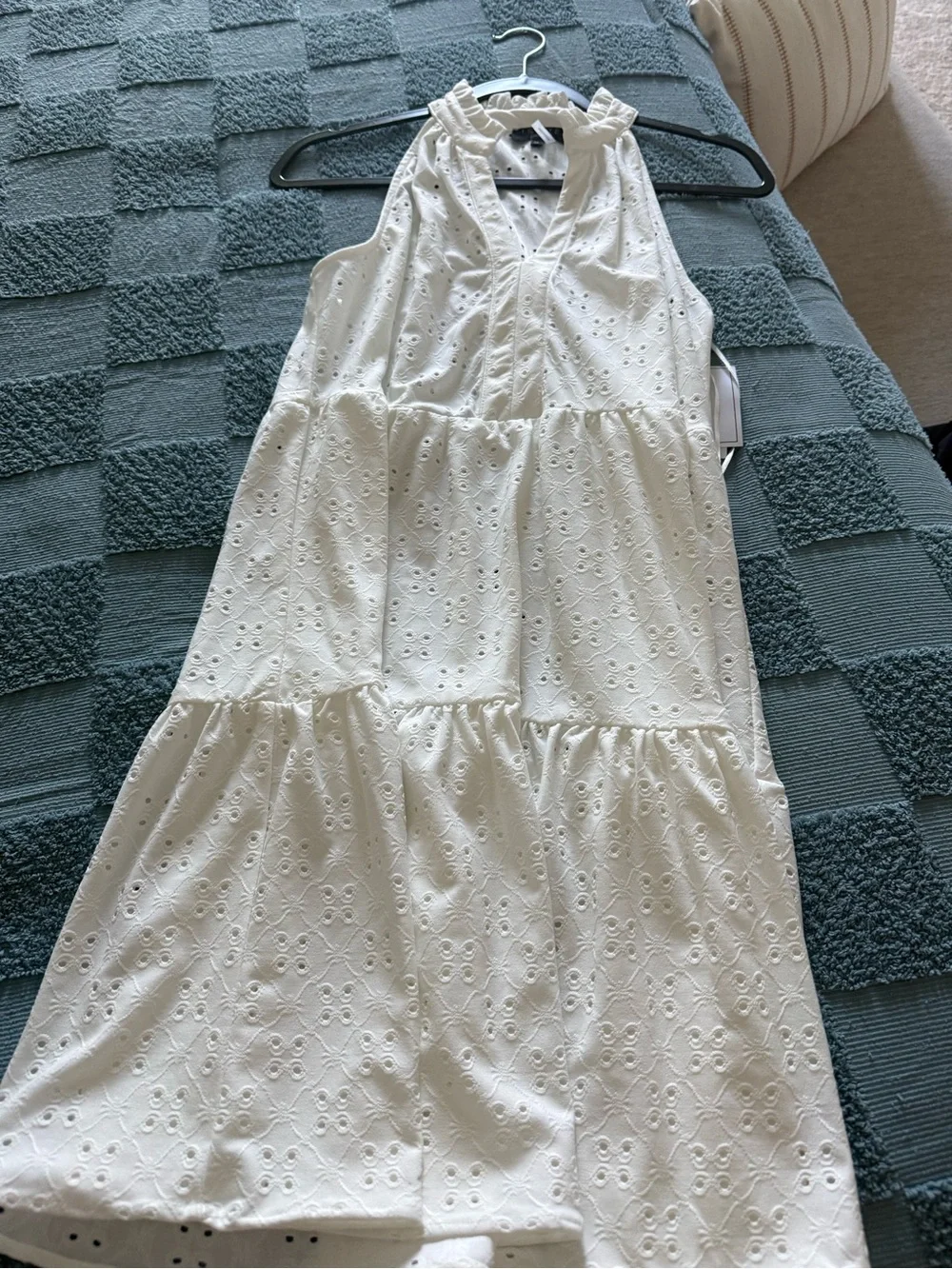 NWT 1.State beach Women's Eyelet cover up dress - New Ivory White - Picture 3 of 10